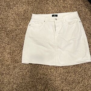 7 For All Mankind white denim skirt, size 30, worn once